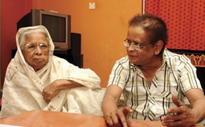 Humyon Ahmed with mother